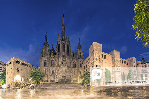 Spanien  Barcelona  Kathedrale am Abend