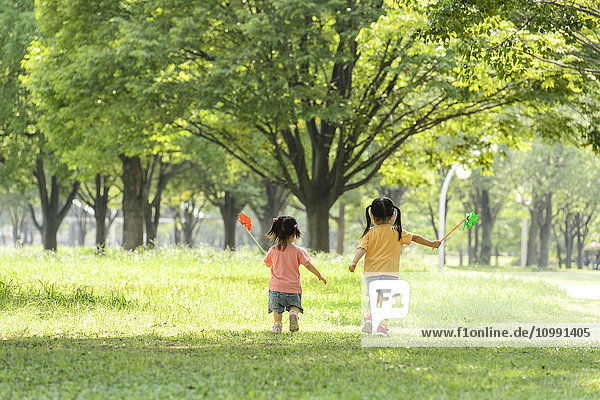 Kids playing in a park