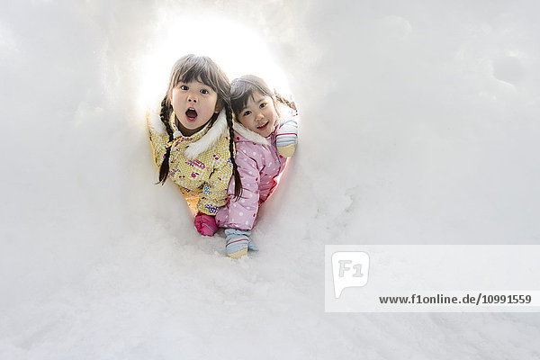 Kids playing in the snow