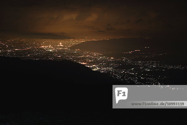 Night view from Mount Daibosatsu  Yamanashi Prefecture  Japan