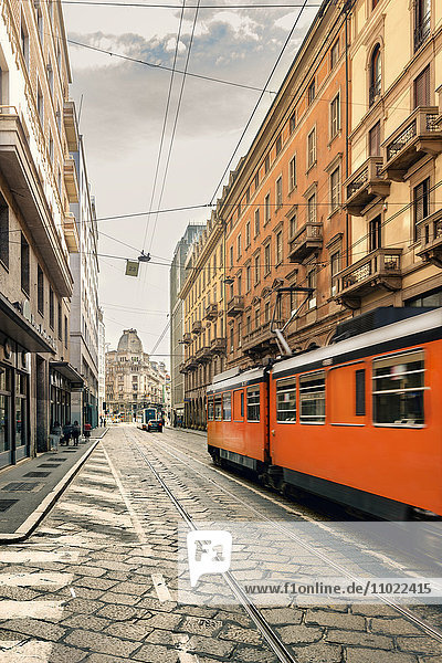 Italien  Mailand  Straßenbahnfahren