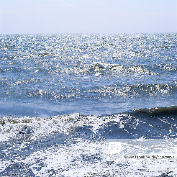 Waves on the sea.