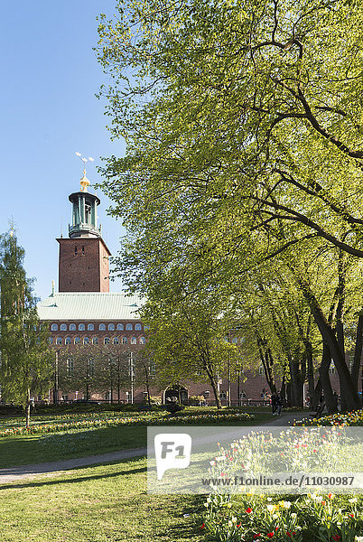 Ansicht des Stockholmer Rathauses  Schweden
