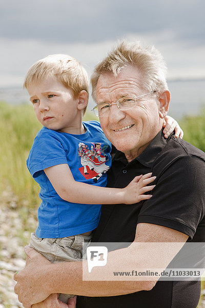 Grandfather with grandson  Sweden