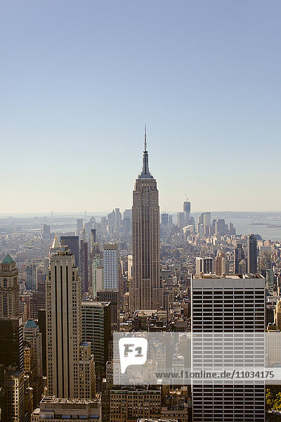 View of New York City skyscrapers