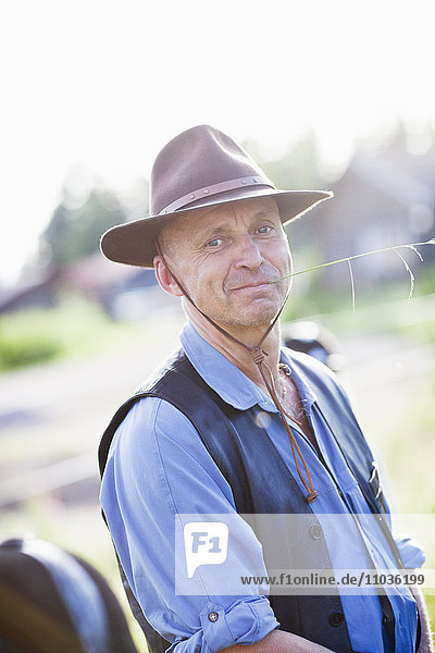 Porträt eines reifen Mannes mit Hut