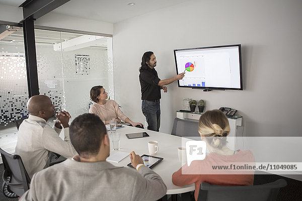 Business people talking in meeting