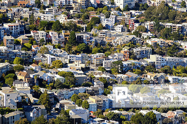 Aerial view of San Francisco cityscape California United States