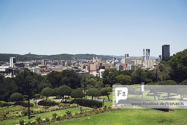 Ausblick über die Stadt aus Sicht der Union Buildings  Pretoria  Südafrika