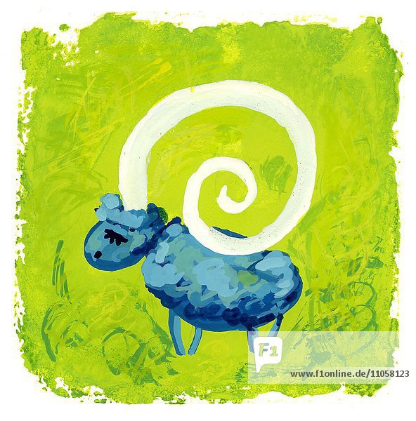 Sternzeichen Widder Horoskop Illustration
