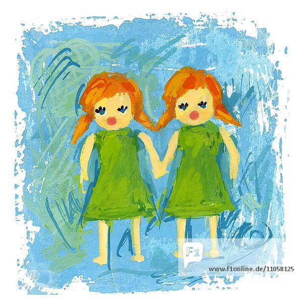 Sternzeichen Zwillinge Horoskop Illustration