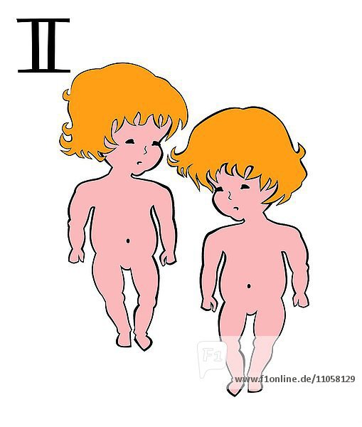 Sternzeichen Zwillinge Horoskop Illustration