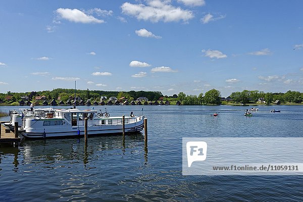 Hausboote am Mirower See  Mirow  Mecklenburgische Seenplatte  Mecklenburg-Vorpommern  Deutschland  Europa