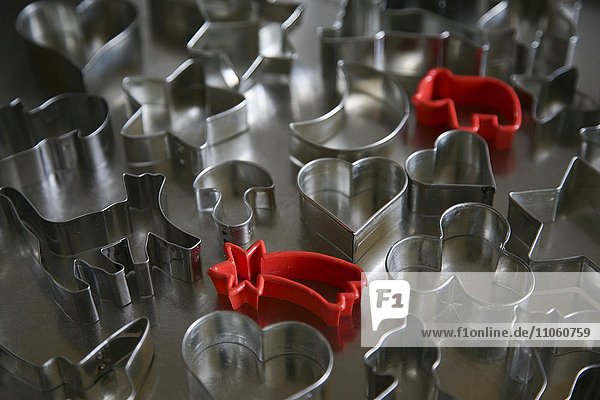 Different biscuit cutters for Christmas cookies