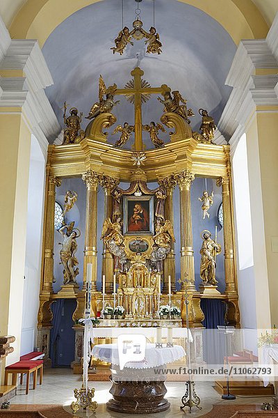 Hochaltar mit Gnadenbild  Wallfahrtskirche Mariahilf  Passau  Niederbayern  Bayern  Deutschland  Europa