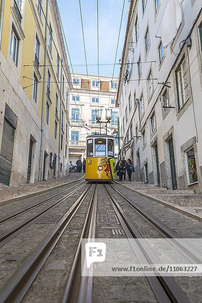 Seilbahn Ascensor da Bica  Calçada da Bica Pequena  Lissabon  Portugal  Europa