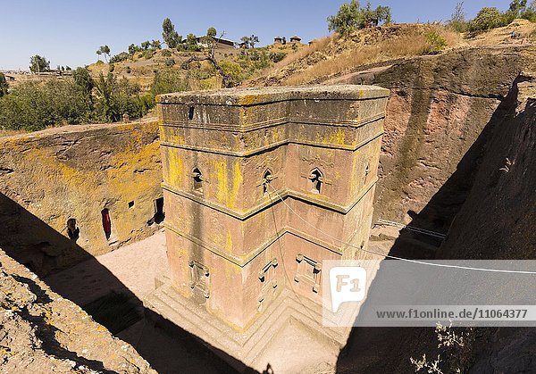 Bet Giyorgis Felsenkirche  Lalibela  Äthiopien  Afrika