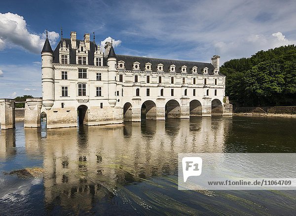 Schloss Chenonceau an der Cher  Department Indre-et-Loire  Region Centre  Frankreich  Europa