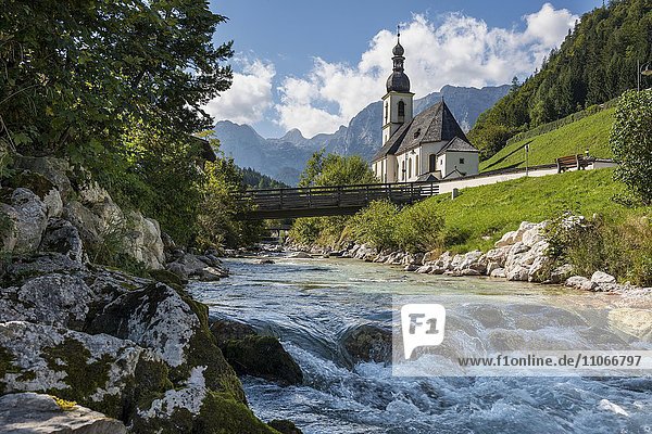 Pfarrkirche St. Sebastian  Ramsau  Berchtesgadener Land  Oberbayern  Bayern  Deutschland  Europa