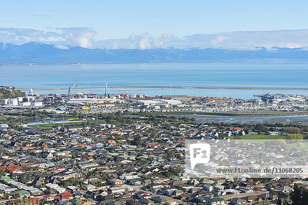 Blick über Nelson  Südinsel  Neuseeland  Ozeanien