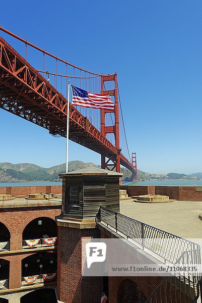 Vereinigte Staaten von Amerika USA Nordamerika Festung zeigen Kalifornien Golden Gate Bridge San Francisco