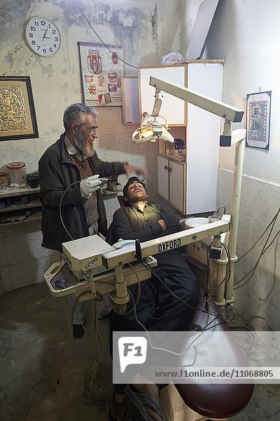 Patient at the dentist  dental practice  Rawalpindi  Pakistan  Asia