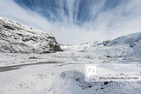 Skaftafelljökull glacier  Vatnajokull National Park  Southern Region  Iceland  Europe