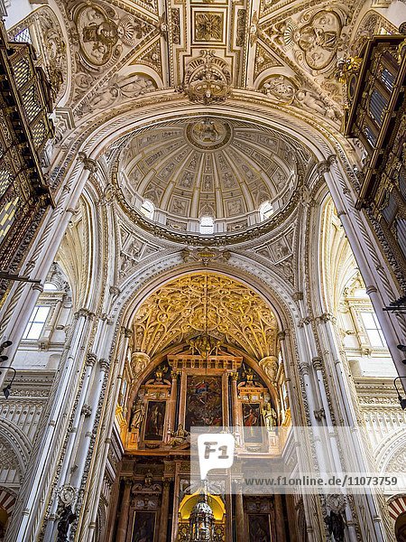 Altarraum der Mezquita  Mezquita-Catedral de Córdoba oder Kathedrale der Empfängnis unserer Lieben Frau  Innenansicht  Córdoba  Provinz Cordoba  Andalusien  Spanien  Europa