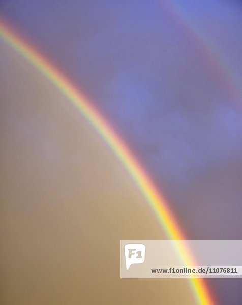 Doppelter Regenbogen  Teilsegment  atmosphärisch-optisches Phänomen  Bayern  Deutschland  Europa