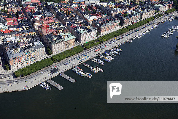 Aerial view of waterfront
