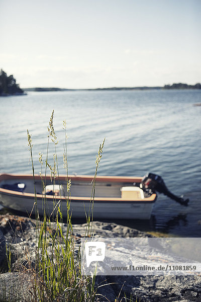 Ruderboot  Stockholmer Schärengarten  die Ostsee
