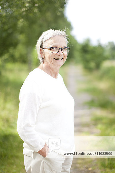 Happy senior woman