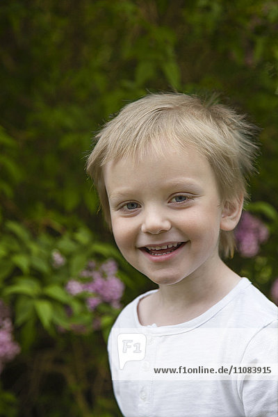 Portrait of smiling boy  Skane  Sweden