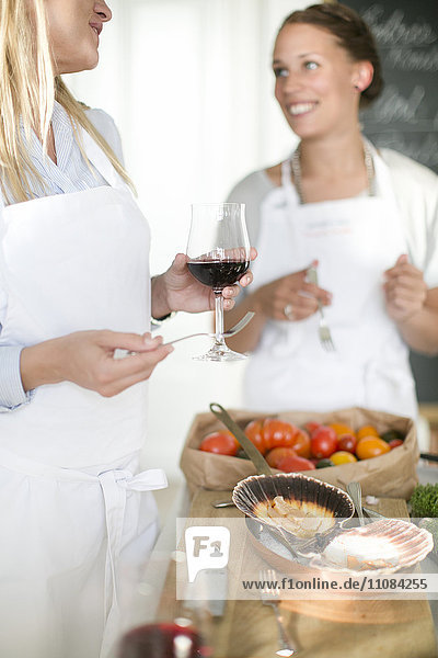 Young woman at cooking classes