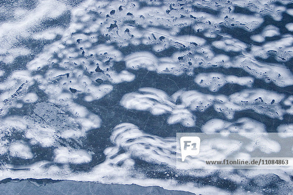 Ice formation on a lake  Vastmanland  Sweden.