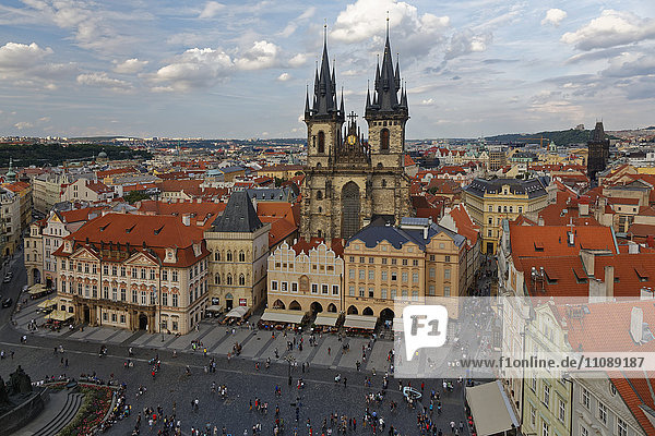 Tschechische Republik  Prag  Altstadtplatz mit Tyn-Kathedrale
