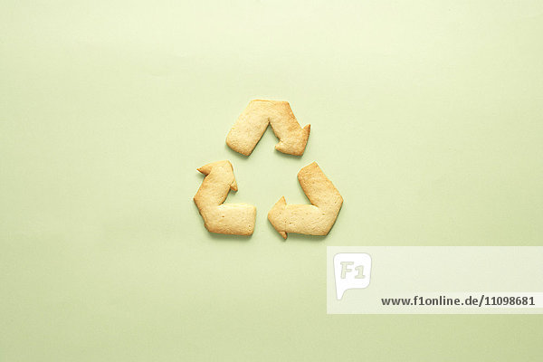 Cookie of recycling symbol
