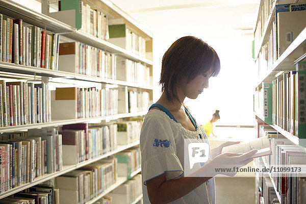 Studentinnen lernen in der Bibliothek