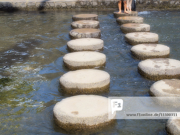 Stepping Stones in River