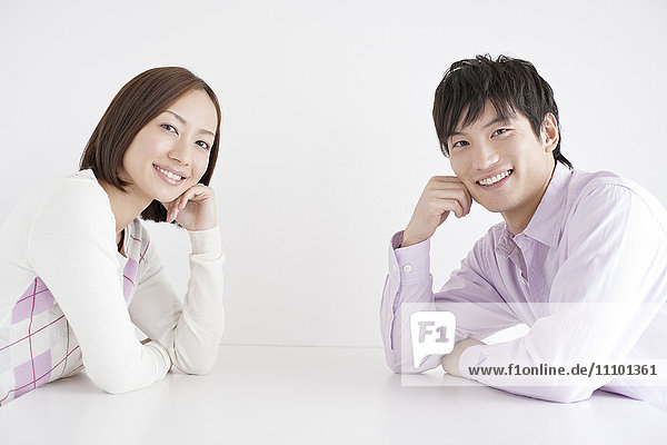 Young couple smiling