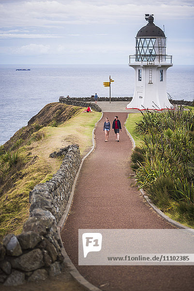Cape Reinga Lighthouse (Te Rerenga Wairua Lighthouse)  Aupouri Peninsula  Northland  New Zealand  Pacific