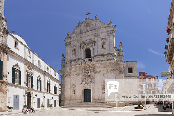 Piazza Plebiscito  Basilica di San Martino  Martina Franca  Valle d'Itria  Bezirk Taranto  Apulien  Italien  Europa