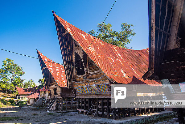 Traditional Batak House in Lake Toba  Sumatra  Indonesia  Southeast Asia