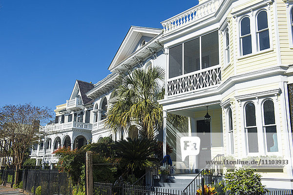 Colonial houses in Charleston South Carolina United States of America North America
