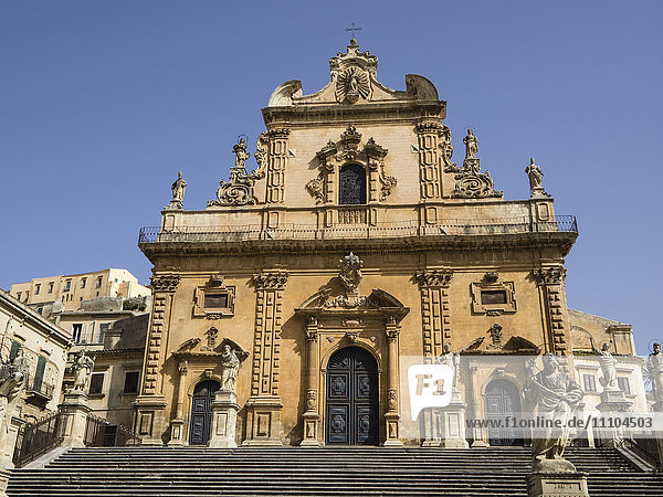 Cathedral of St Peter  UNESCO World Heritage Site  Modica  Sicily  Italy  Europe