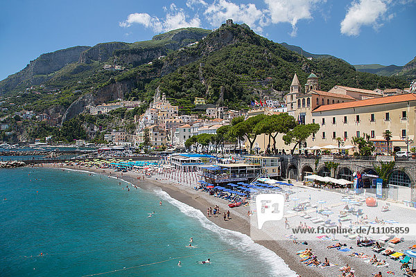 Promenade  Amalfi  Costiera Amalfitana (Amalfiküste)  UNESCO-Weltkulturerbe  Kampanien  Italien  Europa