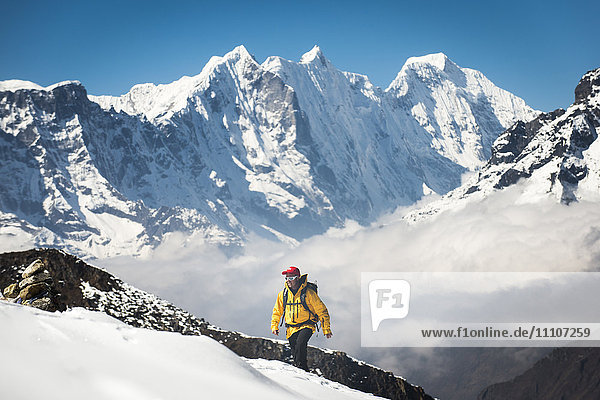 Trekking in der Everest-Region  Himalaya  Nepal  Asien