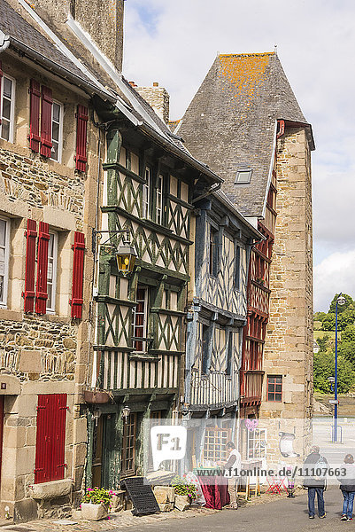 Fachwerkhäuser  Altstadt  Treguier  Cotes d'Armor  Bretagne  Frankreich  Europa
