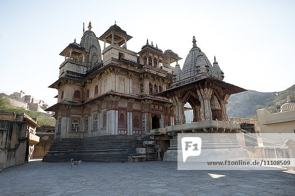 Der Jagat Shiromani Hindu-Tempel  gewidmet Shiva  Krishna und Meera bhai  erbaut zwischen 1599 und 1608  Amer  Rajasthan  Indien  Asien