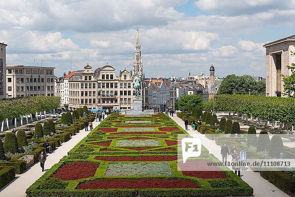 Mont des Arts Garten  Brüssel  Belgien  Europa